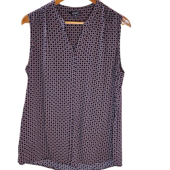 Original Nicole Miller Pre-loved Plus-size XXL Sleeveless Black Pink Pattern - Picture 1 of 16